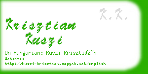 krisztian kuszi business card